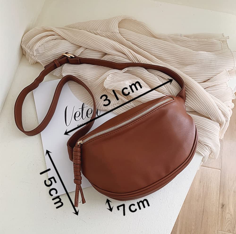 Beatus Women's Simple PU Leather Shoulder Bag (Green) - Fits a Long Wallet