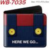 Super Mario Cartoon Full-Color Print Bi-Fold Wallet Anime Student Unisex Short Purse