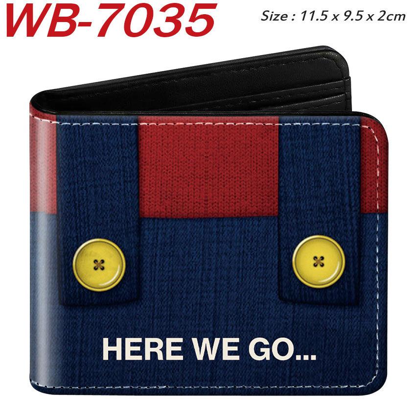 Super Mario Cartoon Full-Color Print Bi-Fold Wallet Anime Student Unisex Short Purse