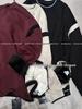 Xiao Wang's 73072 Winter Korean Loose Plus Size Casual Crew Neck Fleece Color Block Sweatshirt