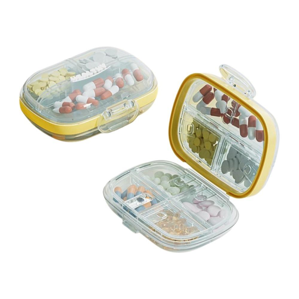 Moisture-Proof Portable Pill Box 7 Compartment Dustproof Medicine Organizer Food Grade Compact Travel Pill Dispenser