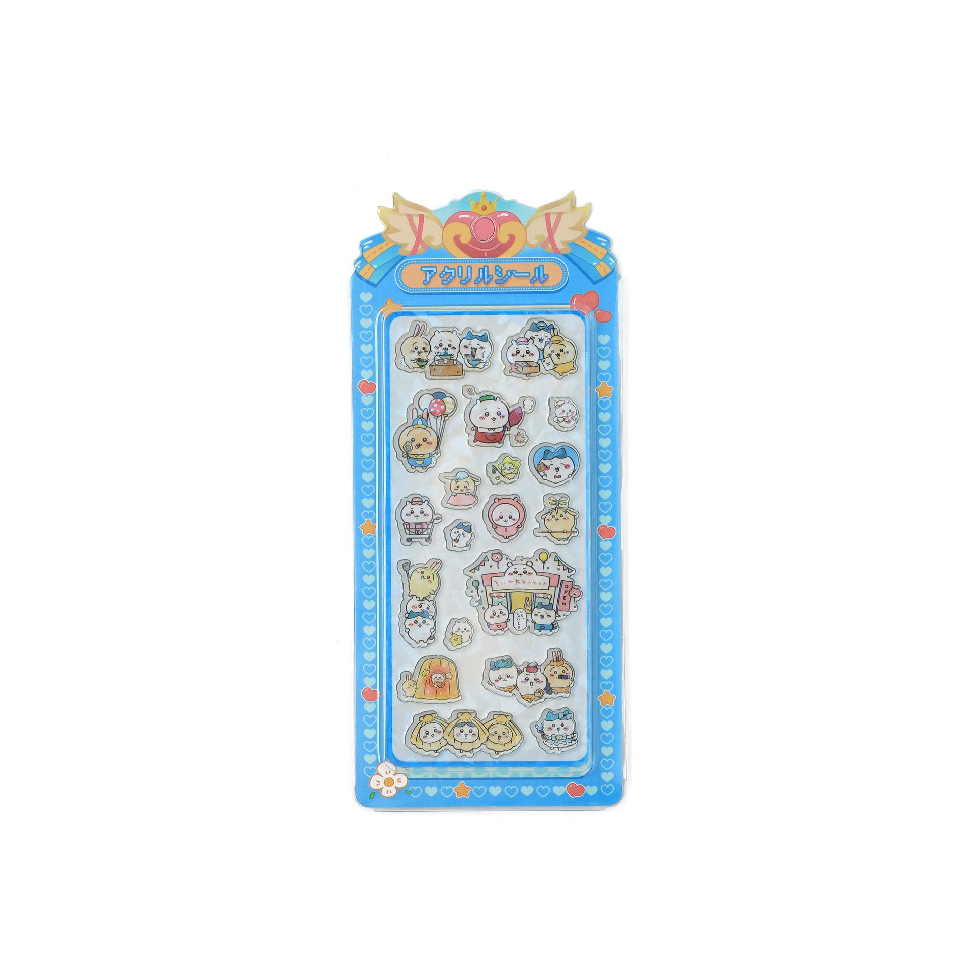 3D Acrylic Cartoon Princess Scene Stickers for Kids - Creative Decorative Stick-On Fun
