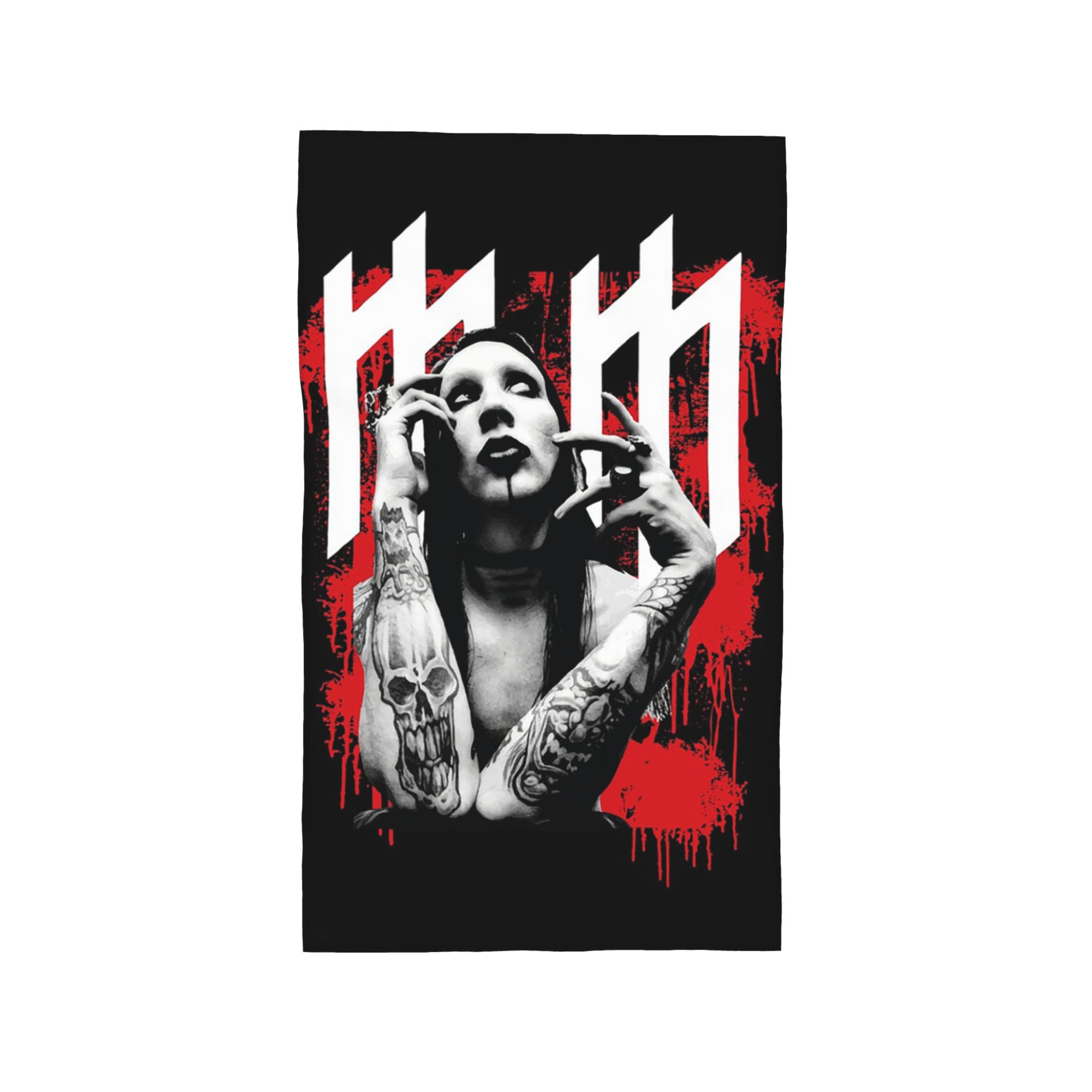 

Marilyn Manson Glitch Fan Gift Music Soft Face Towel Quick Dry Pool Bath Cotton Towels Absorbent Quick W30*H60(CM)