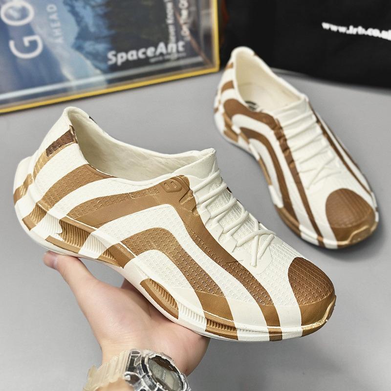 Fashion short tube waterproof work water shoes men, outdoor non-slip couple students low-top velvet rain shoes