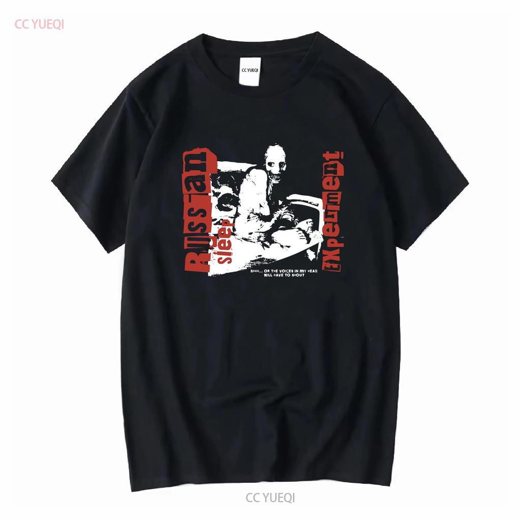 Russian Sleep ExperimenT T Shirt Creepypasta Halloween Mens vintage Washed Comfortable homme Versatile Soft Stretched Stylish