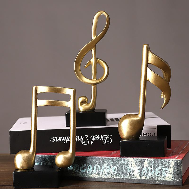 Simple Musical Notes Model Advanced Ornaments Wine Cooler Tv Cabinet Living Room Home Desk  Decoration Resin Crafts Gifts