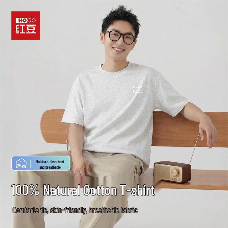 Мужская хлопковая футболка Hodo большого размера, свободного кроя, с опущенной линией плеча L