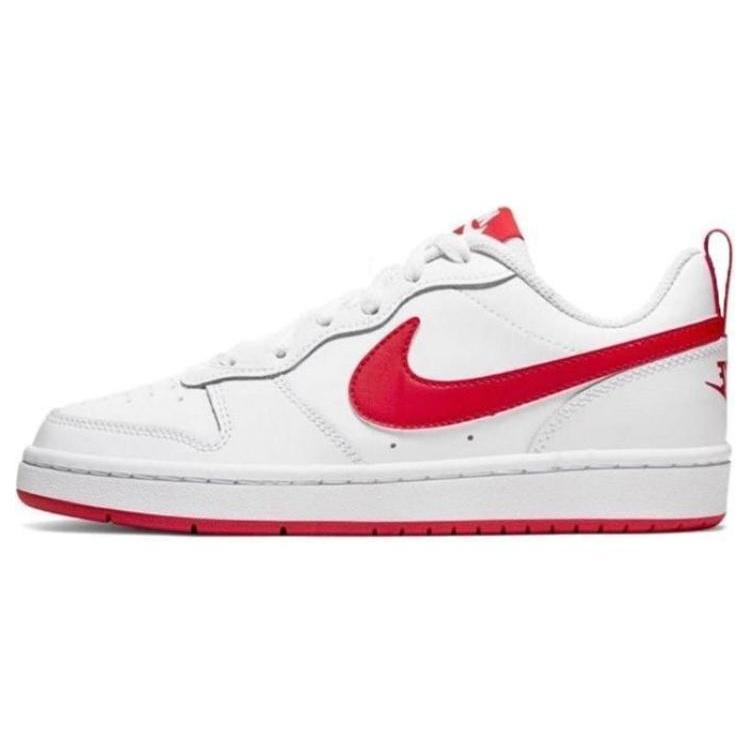 (GS) Nike Court Borough Low 2 White University Red Kids BQ5448-103 EU 35.5