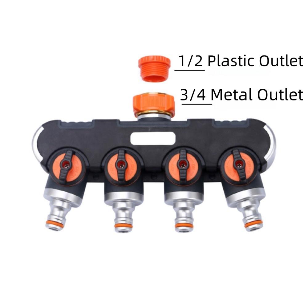 Splitter Design 4-Way Faucet Diverter Tap Connector Hose Connector Splitter Garden Watering