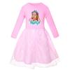 5530 Vestido de Malla con Estampado de Nastya Arco Iris Cuello Redondo para Niñas