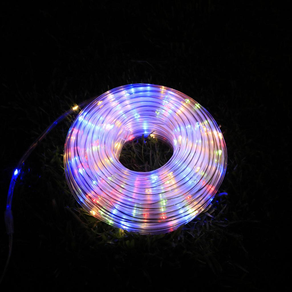LED Solar Tube String Lights, Outdoor Waterproof Copper Wire, Soft Light Strip for Courtyard Decoration