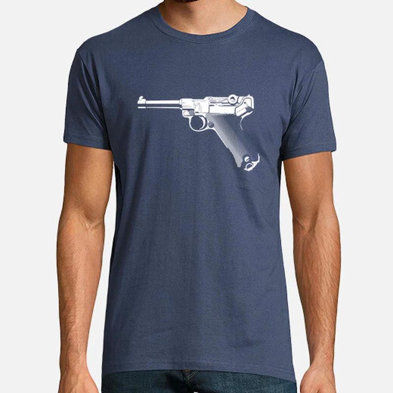 Luger Parabellum Pistol Men TShirt Short Sleeve Casual 100 Cotton ONeck Summer T Shirt