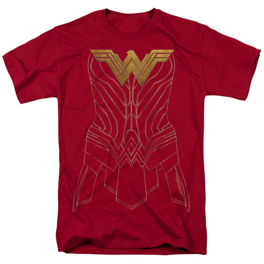 

Wonder Woman Movie Armor Outline Mens T Shirt Cardinal 3XL
