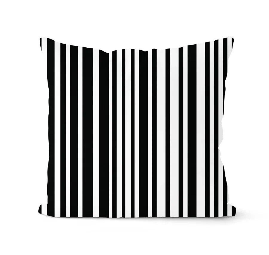 

45X45 см простая геометрическая черно-белая персиковая кожа наволочка гостиная диван офис сиденье автомобиль наволочка украшение для дома 40x40cm