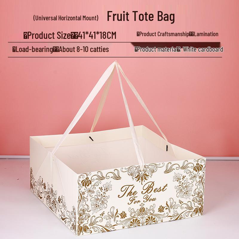 Ins Style Transparent Fruit & Flower Gift Box, 10 Jin Capacity, Leather Mixed Gift Box