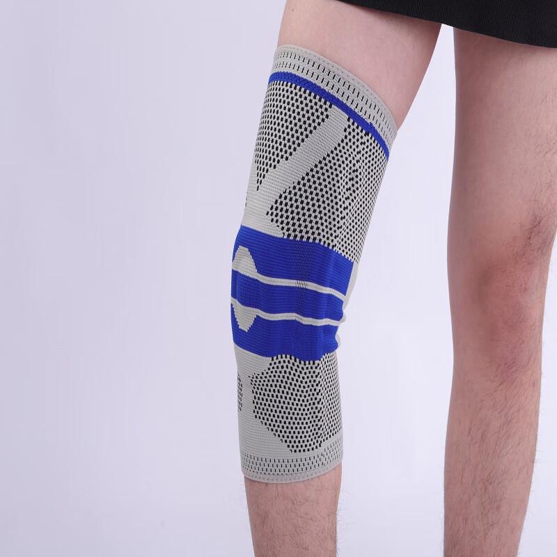 Nylon Silicone Sports Knee Brace with Meniscus Shock Absorption