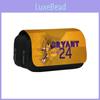 Kobe Basketball Star Pattern Double Layer Flip Cover Stationery Storage Bag For Students And Collectors