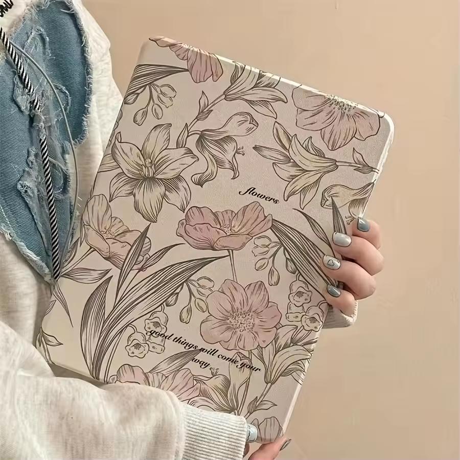 Fashion Art Colorful and Cute Retro Flowers for IPad Pro Air 13 11 M5 M4 M3 M2 2 1 11th A16 12.9'' 10 9 8 Th Mini 7 6 5 4 Case