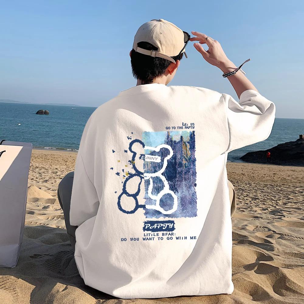 

Мужская футболка больших размеров 2024 Лето Освежающий принт Короткий рукав Хлопок Элегантный Высококачественный Топ Новая Простая и Великолепная ткань XXXXXL