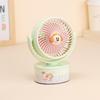 2026 Portable Cartoon USB Desktop Fan: Strong Wind & Rechargeable