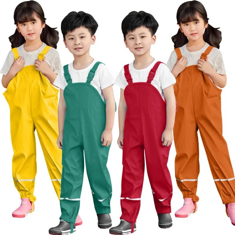 Kinder Wasserdichte Regenhose Kleinkind Kinder Jungen Mädchen Regenhose Winddichte Wasserdichte Latzhose Overall Kleidung