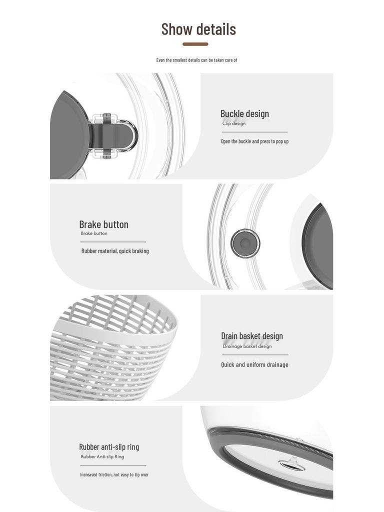 Multi-Purpose Press-Type Salad Spinner and Vegetable Washer