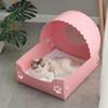 Pet Princess Bed Breathable Detachable Washable Scratch Resistant Cute Small Pet Sleeping Bed for