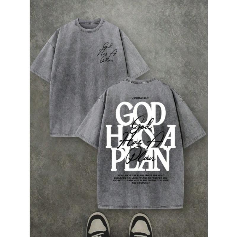 

Men s Retro Pure Cotton Washed Print T-Shirt - Trendy Fashion Style, Eye-Catching Patterns, Comfortable Casual Wear, Perfect for Streetwear 5XL сірий