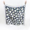 Korean Version Design Small Daisy Small Square Scarf Women's Silk Scarf Summer Thin Versatile Decorative Neck Small Scarf Headband