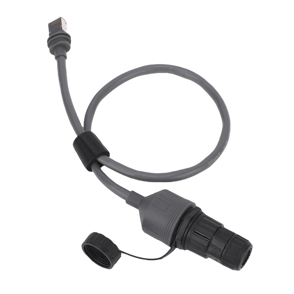 Rectangular Satellite SPX to RJ45 Ethernet Adapter Male to Female Coupler Cable 24AWG IP68 Water