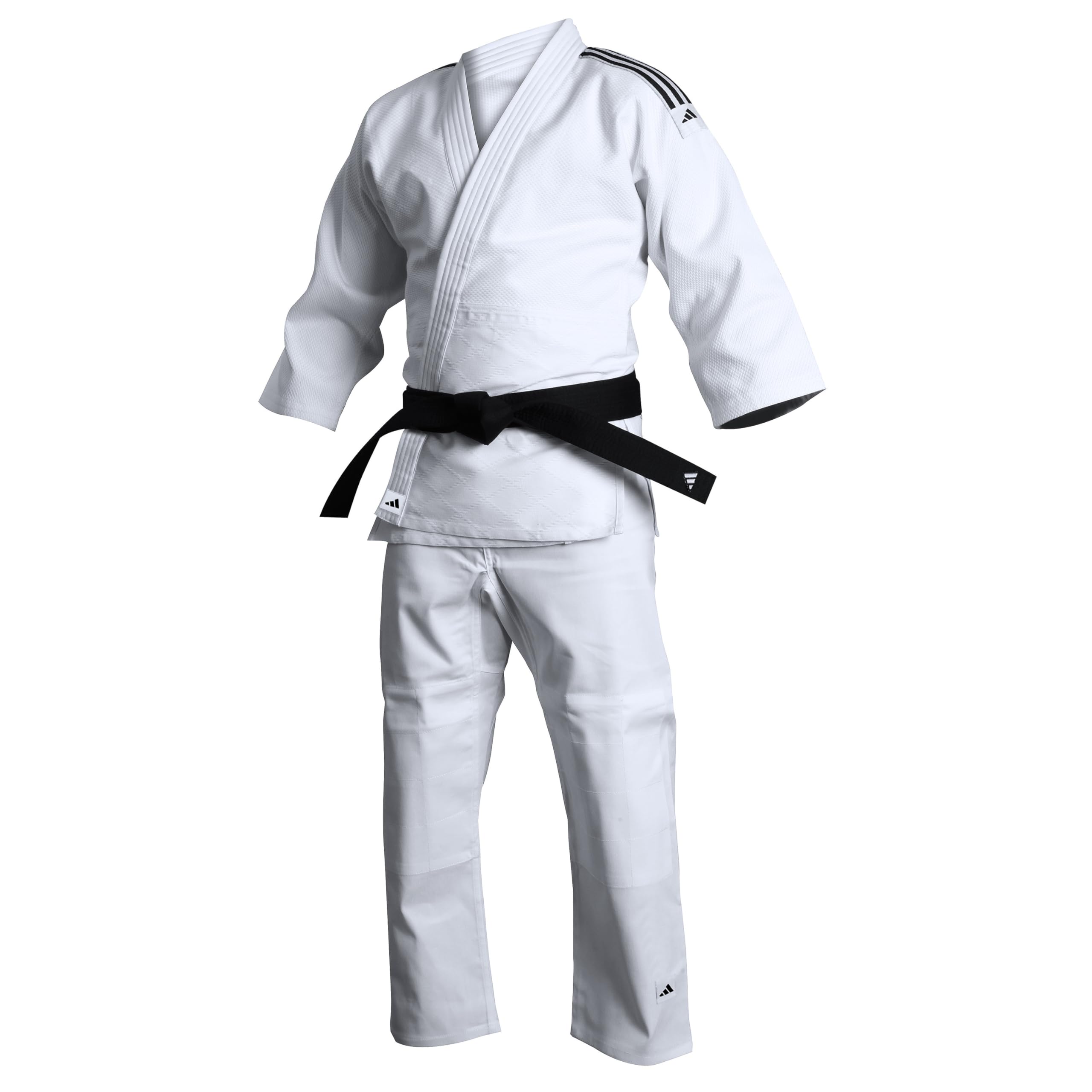 

Adidas Combat Sports Judo Gi Training for Elementary and Junior High School Students Practice J500 White Judo Gi Black Stripe 160