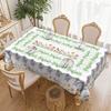 Pastoral Flower And Bird Tablecloth, Round Table Cloth, Dining Room Decorative Cloth, Green Leaf Flower Pattern, Round Table Cloth.