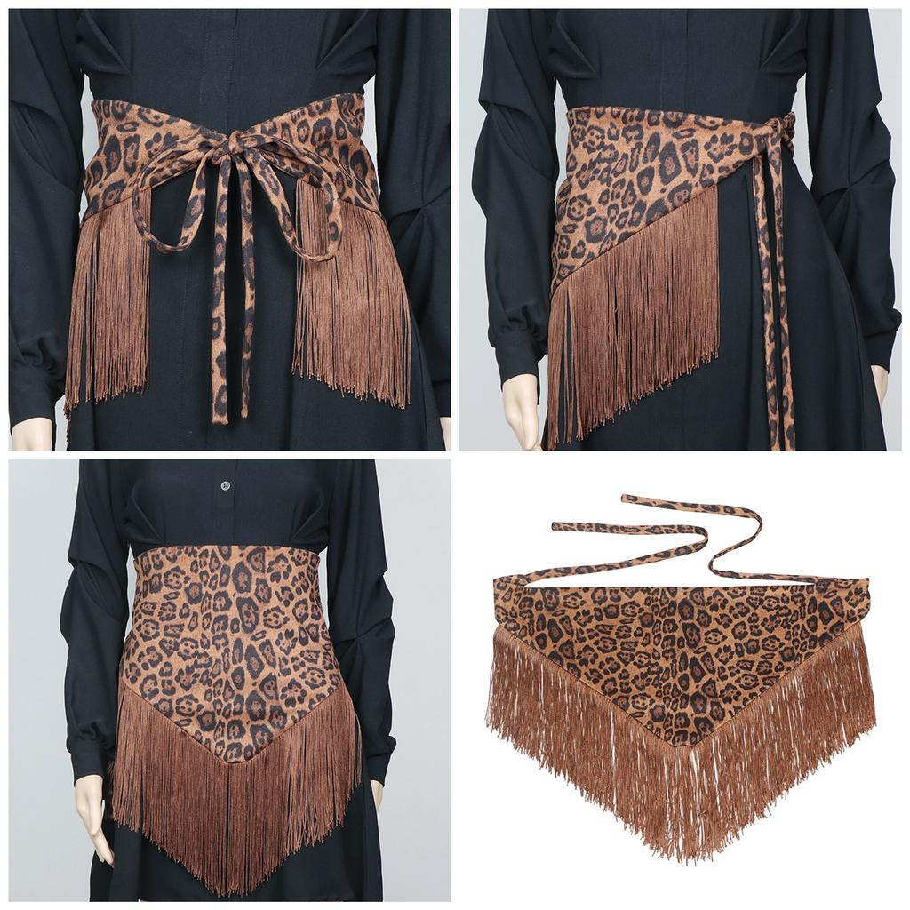 Fringed Corset Belt Women Waspie Belt Self Tieup Waistband Victorian Cincher Belt Halloween Cosplay Costume Accessories