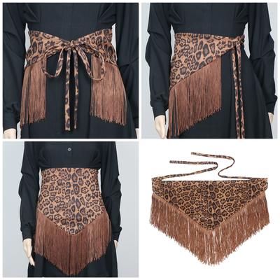 Fringed Corset Belt Women Waspie Belt Self Tieup Waistband Victorian Cincher Belt Halloween Cosplay Costume Accessories