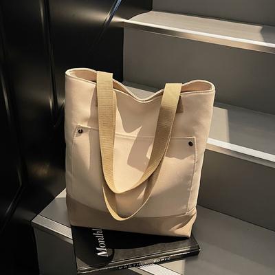 Women's Bag Student Canvas Bag New Simple Large-capacity Shoulder Bag Casual Portable Tote Bag