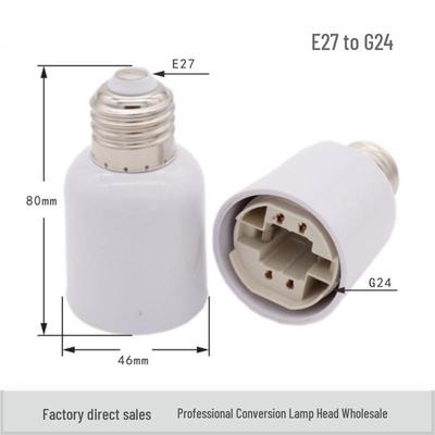 E27 To G24 Adapter: Screw Base To 2-Pin Lamp Holder Conversion
