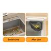 Magnetic Triangle Drain Basket Sink Corner Strainer Kitchen Sink Strainer Basket Waste Catcher for Food Scraps Fruits Vegetables