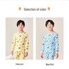 Children's Combed Cotton Antibacterial Pajama Set - Long Sleeve Top & Pants for Fall/Winter