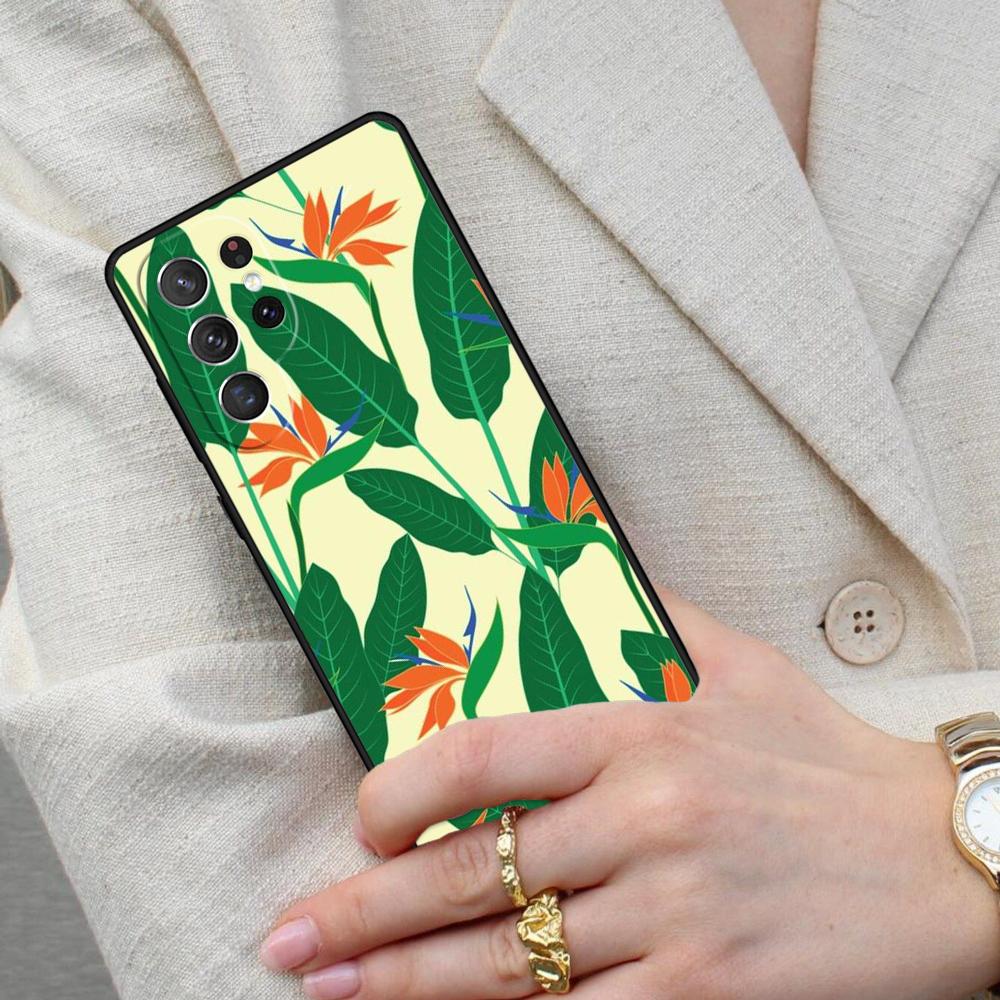 Tropical Paradise Hawaiian Flower SOFT Cell Phone Case for Samsung Galaxy S26 Ultra S25 S24 S23 S22 S21 S20 Note10 Cover