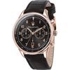 Tradizione Black Leather Black Men's Quartz Chrono R8871646001