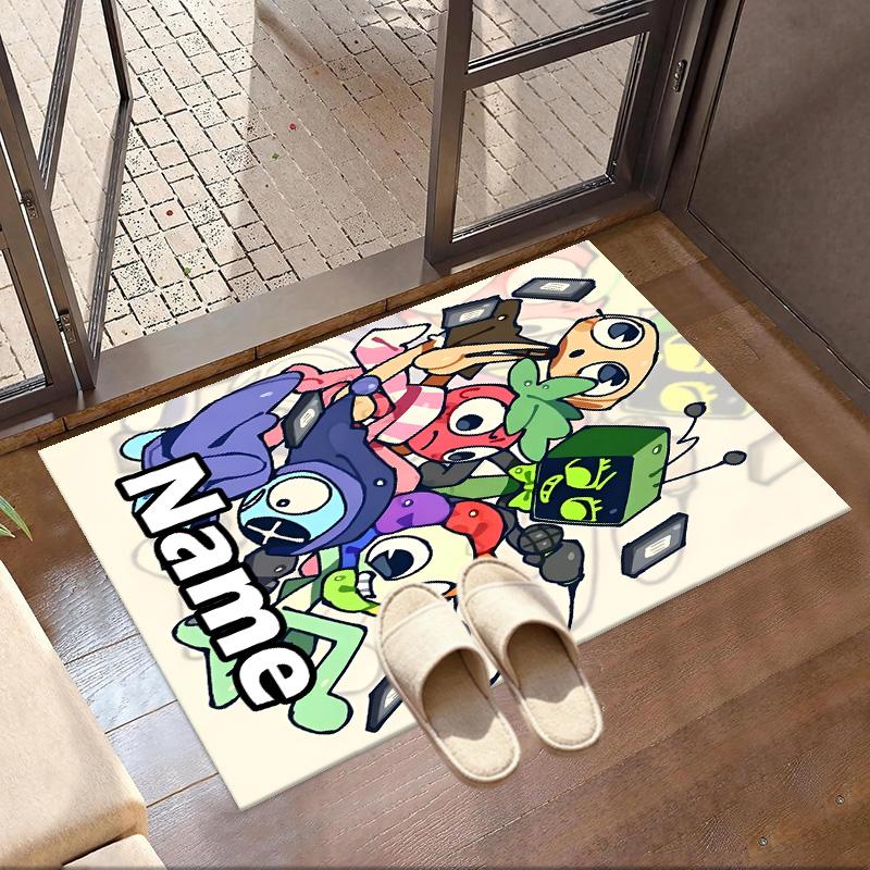 Custom Name Personalized Dandy's World Print Carpet, Versatile Home Decor Rug, for Playroom, Apartment, Balcony, Entryway, Hallway Gift