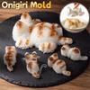 Set of 2 Cute Cats Shaped Rice Molds for Fun Meal Preparation Animal Shape Sushi Mould Mashed Potato Baking Supplies