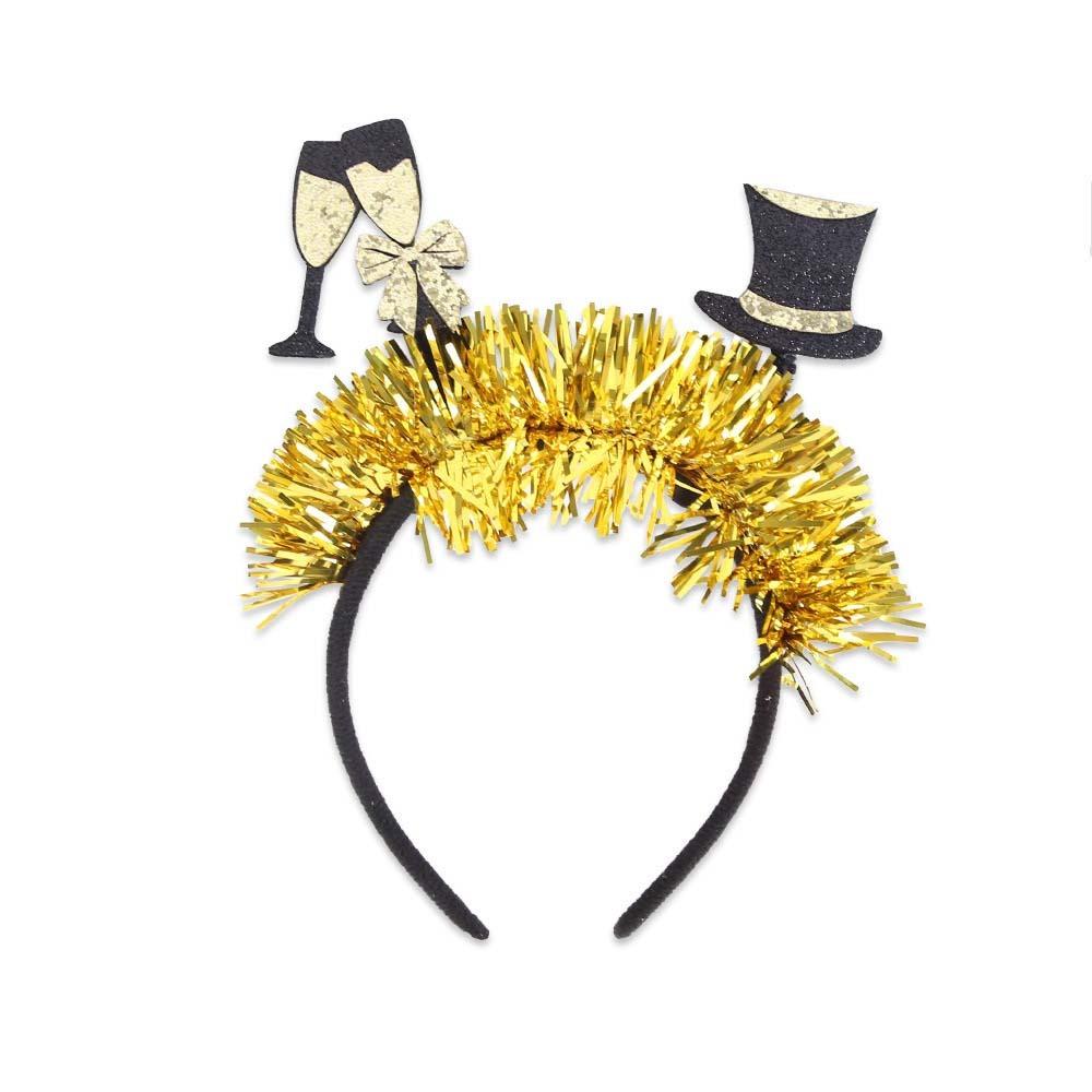Party Decoration Christmas New Year Headpiece Star/Crown Glitter Hair Hoop  New Year Dress Up