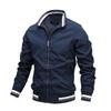New Loose Casual Zipper Jacket Men's Spring and Autumn Sports Solid Color Men's Jacket