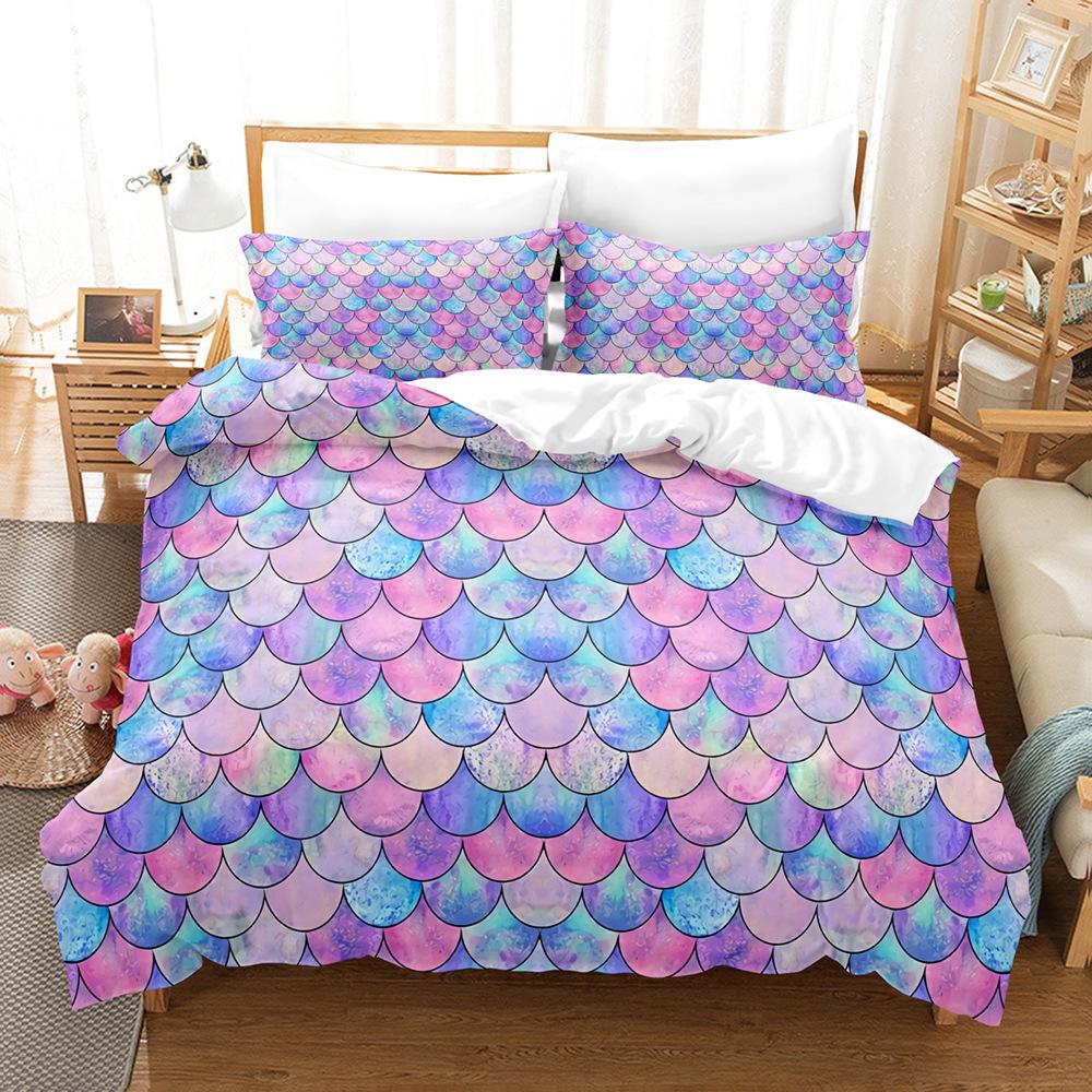 Sanded Art Pattern Three-Piece Digital Printing Bedding