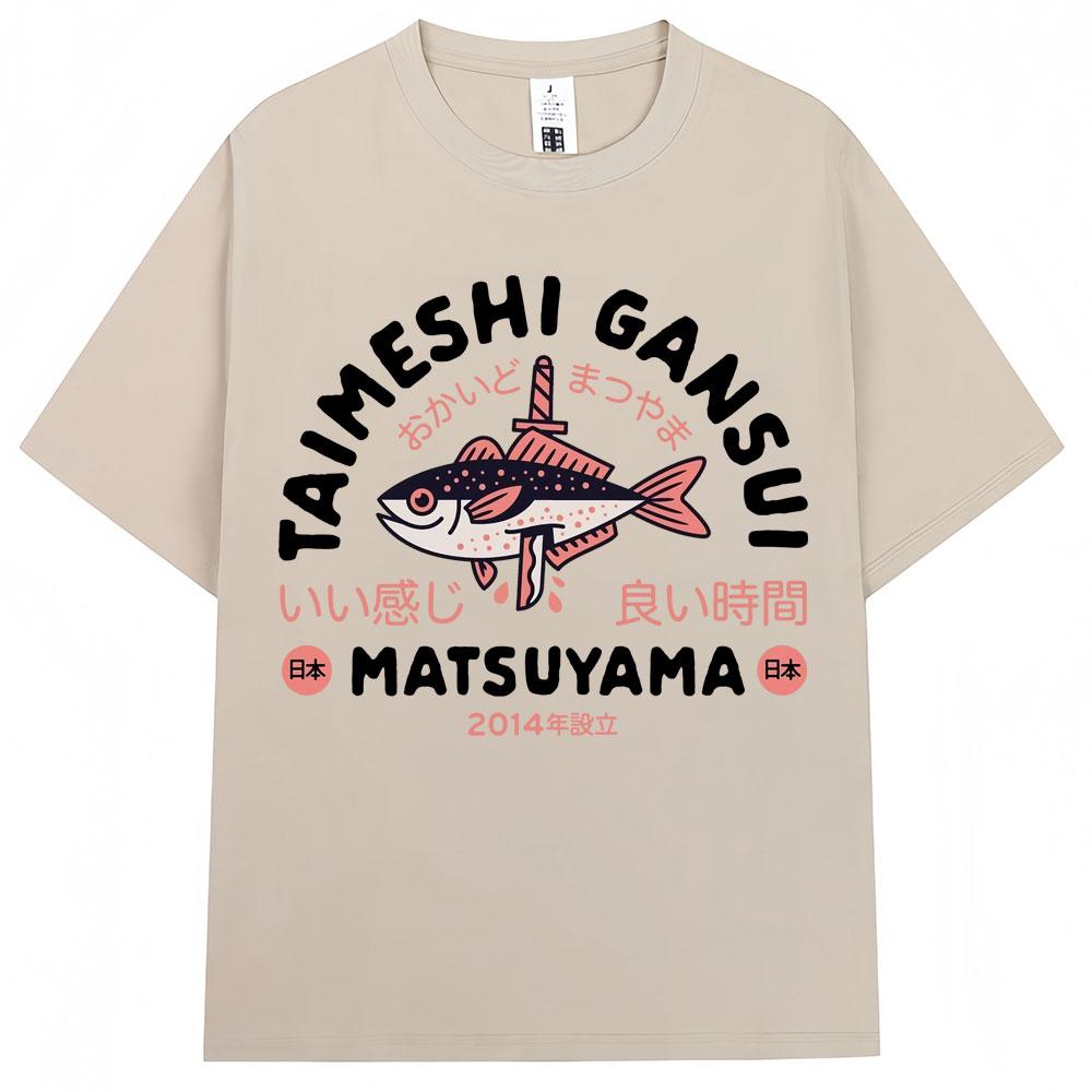 Japoński Styl Fala Hokkaido Vintage Koszulka Mężczyźni Kobiety Harajuku Moda Wysokiej Jakości Koszulki Oversize Bawełniane Letnia Koszulka