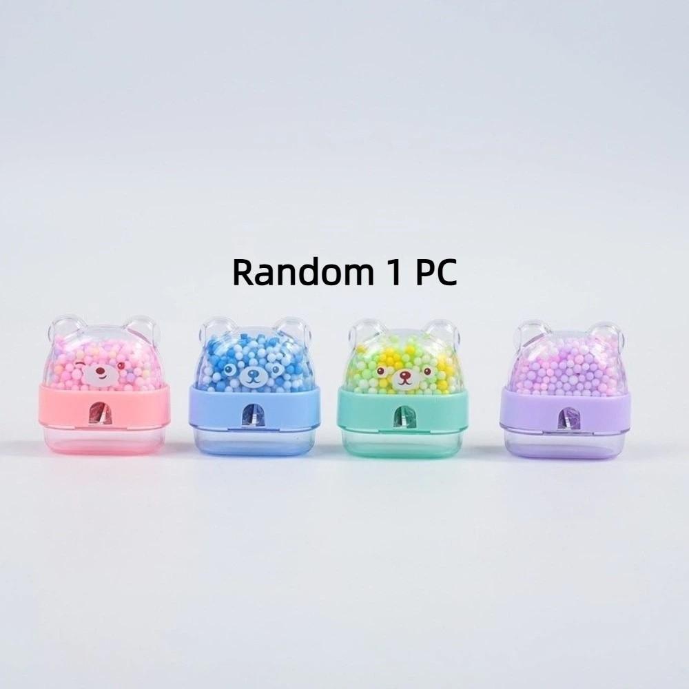 Penknife Pencil Sharpener Cute Bear Pencil Cutting Tool Cartoon Pencil Sharpener Office Supplies Random Color