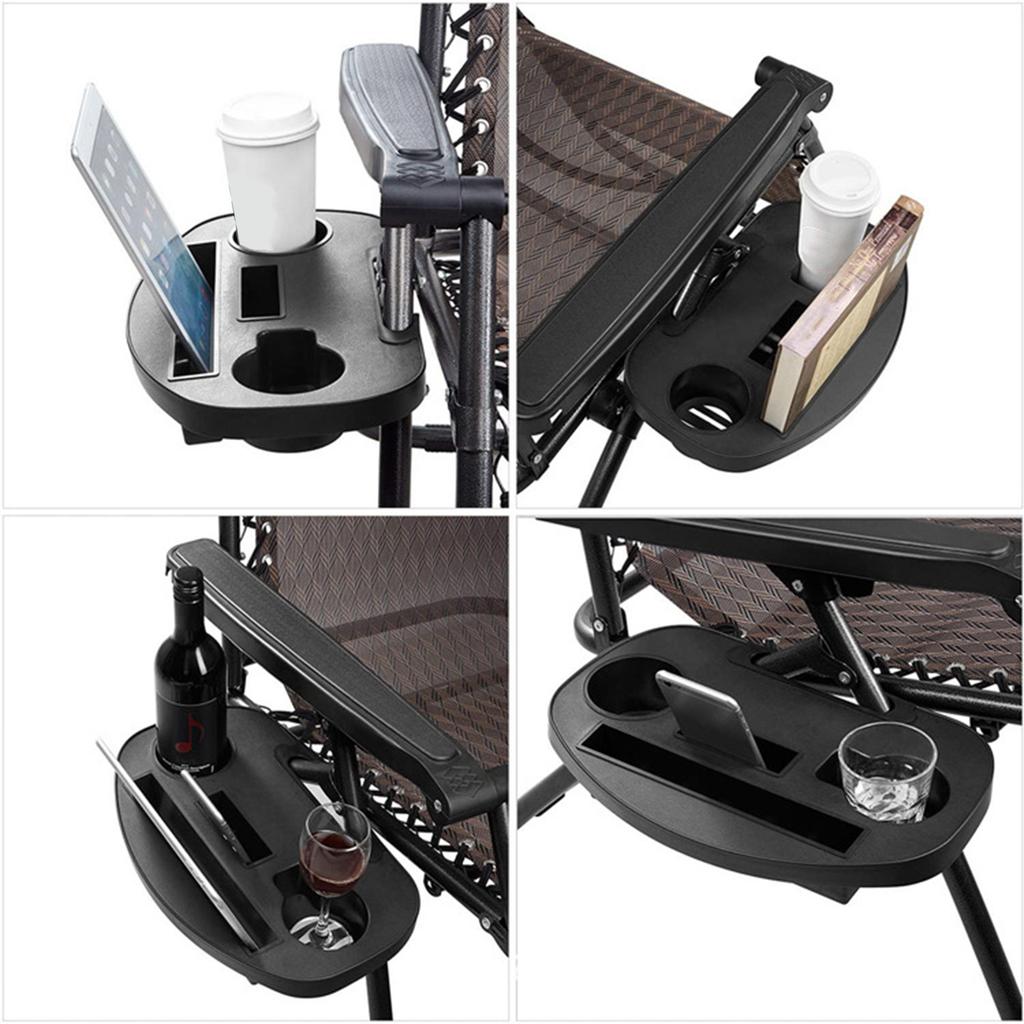 Multifunctional Recliners Cup Holder Tray Lounge Chair Cup Holder Portable Chair Tray for Camping Garden Lounge Chair