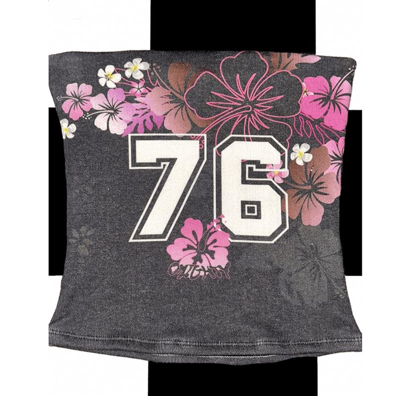 Europäisches & Amerikanisches Y2K Retro Kardashian-Inspiriertes Schlauchtop mit Buchstabenprint