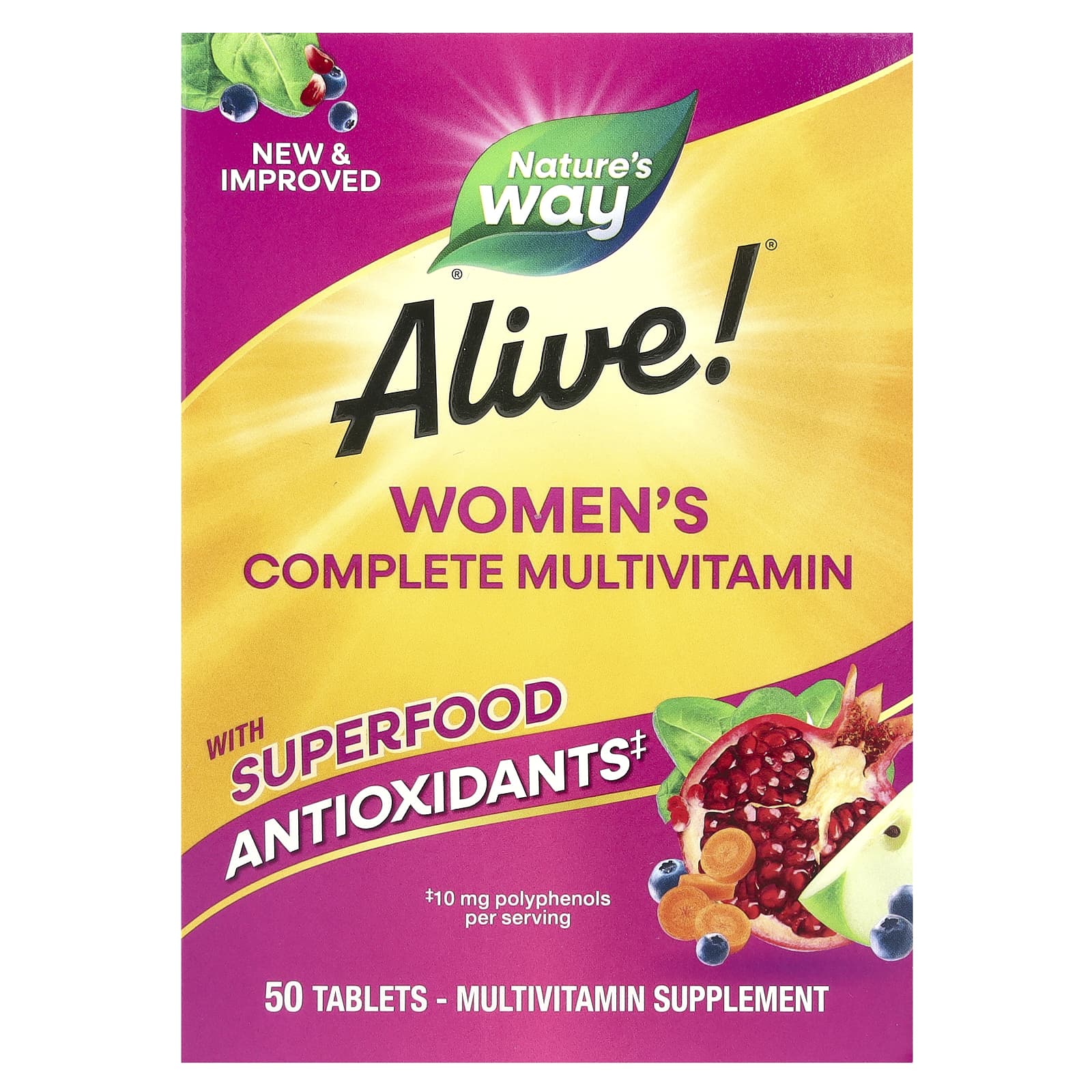 

Nature S Way, Alive!® Women s Complete Multivitamin, 50 Tablets